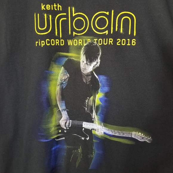 KEITH URBAN Ripcord World Tour 2016 Concert Graphic T-shirt Size M Country Music - Picture 2 of 7